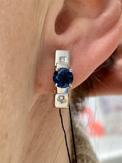 *Серьги Топаз Лондон иск. арт. 02-0328/0НСЛ-00-413 вес 3,57 г - фото 273452