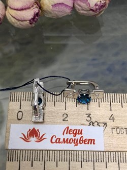 *Серьги Топаз Лондон иск. арт. 02-0328/0НСЛ-00-413 вес 3,57 г - фото 273454