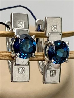 *Серьги Топаз Лондон иск. арт. 02-0328/0НСЛ-00-413 вес 3,57 г - фото 273457