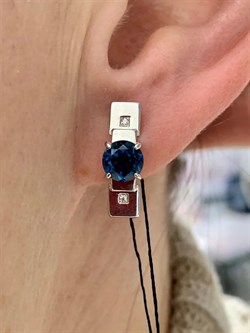 *Серьги Топаз Лондон иск. арт. 02-0328/0НСЛ-00-413 вес 3,57 г - фото 273459