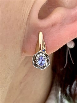 *Серьги Танзанит арт. 02-2431/00ТЗ-06-694 вес 3,07 г - фото 273477 *Серьги Танзанит арт. 02-2431/00ТЗ-06-694 вес 3,07 г - фото 273477