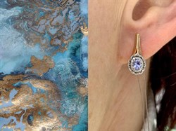 *Серьги Танзанит арт. 02-2425/00ТЗ-06-416 вес 3,02 г - фото 273525 *Серьги Танзанит арт. 02-2425/00ТЗ-06-416 вес 3,02 г - фото 273525