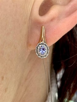 *Серьги Танзанит арт. 02-2425/00ТЗ-06-416 вес 3,02 г - фото 273526 *Серьги Танзанит арт. 02-2425/00ТЗ-06-416 вес 3,02 г - фото 273526