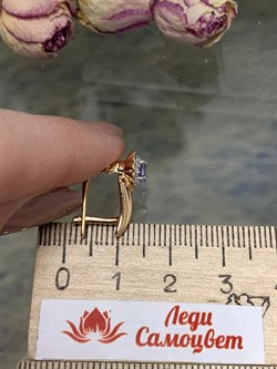 *Серьги Танзанит арт. 02-2425/00ТЗ-06-416 вес 3,02 г - фото 273527 *Серьги Танзанит арт. 02-2425/00ТЗ-06-416 вес 3,02 г - фото 273527