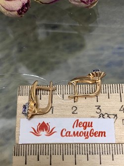 *Серьги Танзанит арт. 02-2425/00ТЗ-06-416 вес 3,02 г - фото 273529 *Серьги Танзанит арт. 02-2425/00ТЗ-06-416 вес 3,02 г - фото 273529