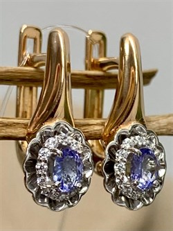 *Серьги Танзанит арт. 02-2425/00ТЗ-06-416 вес 3,02 г - фото 273531 *Серьги Танзанит арт. 02-2425/00ТЗ-06-416 вес 3,02 г - фото 273531