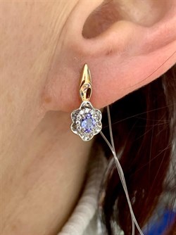 *Серьги Танзанит арт. 02-2427/00ТЗ-06-698 вес 2,89 г - фото 273746