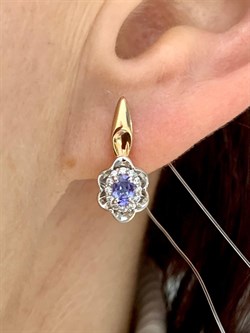*Серьги Танзанит арт. 02-2427/00ТЗ-06-698 вес 2,89 г - фото 273747