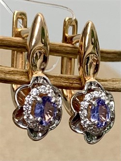*Серьги Танзанит арт. 02-2427/00ТЗ-06-698 вес 2,89 г - фото 273748