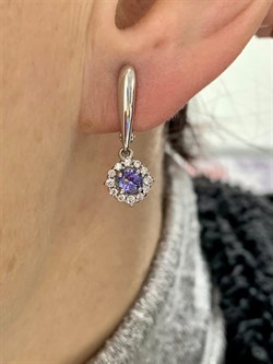 *Серьги Танзанит арт. 02-2554/00ТЗ-00-635 вес 3,59 г - фото 273845 *Серьги Танзанит арт. 02-2554/00ТЗ-00-635 вес 3,59 г - фото 273845