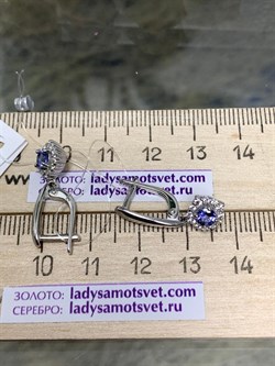 *Серьги Танзанит арт. 02-2554/00ТЗ-00-635 вес 3,59 г - фото 273846 *Серьги Танзанит арт. 02-2554/00ТЗ-00-635 вес 3,59 г - фото 273846