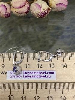 *Серьги Танзанит арт. 02-2554/00ТЗ-00-635 вес 3,59 г - фото 273847 *Серьги Танзанит арт. 02-2554/00ТЗ-00-635 вес 3,59 г - фото 273847