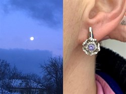 *Серьги Танзанит арт. 02-2555/00ТЗ-00-566 вес 6,51 г - фото 273910