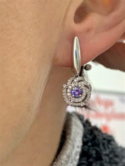 *Серьги Танзанит арт. 02-2556/00ТЗ-00-415 вес 5,05 г - фото 273996 *Серьги Танзанит арт. 02-2556/00ТЗ-00-415 вес 5,05 г - фото 273996