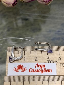 *Серьги Танзанит арт. 02-1073/00ТЗ-00-502 вес 2,24 г - фото 274058 *Серьги Танзанит арт. 02-1073/00ТЗ-00-502 вес 2,24 г - фото 274058