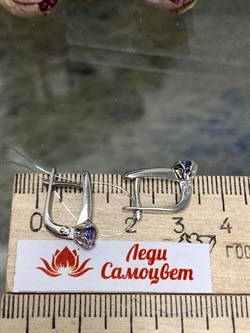 *Серьги Танзанит арт. 02-1073/00ТЗ-00-502 вес 2,24 г - фото 274059 *Серьги Танзанит арт. 02-1073/00ТЗ-00-502 вес 2,24 г - фото 274059