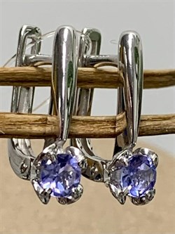 *Серьги Танзанит арт. 02-1073/00ТЗ-00-502 вес 2,24 г - фото 274061 *Серьги Танзанит арт. 02-1073/00ТЗ-00-502 вес 2,24 г - фото 274061