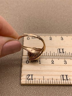 *Кольцо р.17,5 Шар цв Красное арт. 01-4926-00-000-1110-48-451 вес 2,01 г - фото 274278