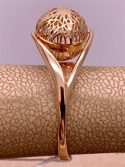 *Кольцо р.17,5 Шар цв Красное арт. 01-4926-00-000-1110-48-451 вес 2,01 г - фото 274281