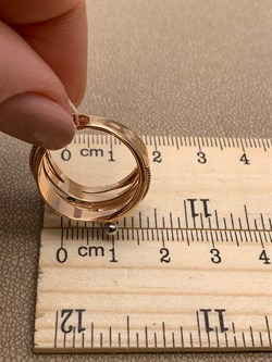 *Кольцо р.18 цв Красное арт. 01-5101-00-000-1110-42-544 вес 5,02 г - фото 274304