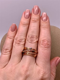 *Кольцо р.18 цв Красное арт. 01-5101-00-000-1110-42-544 вес 5,02 г - фото 274305