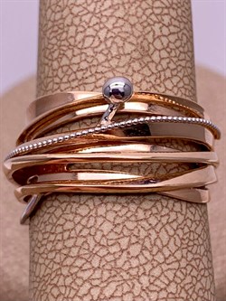 *Кольцо р.18 цв Красное арт. 01-5101-00-000-1110-42-544 вес 5,02 г - фото 274306