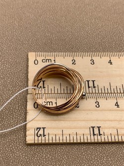 *Кольцо р.19,5 цв Красное арт. 01-5101-00-000-1110-42-640 вес 5,12 г - фото 274320