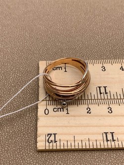 *Кольцо р.19,5 цв Красное арт. 01-5101-00-000-1110-42-640 вес 5,12 г - фото 274321