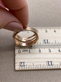 *Кольцо р.19,5 цв Красное арт. 01-5101-00-000-1110-42-640 вес 5,12 г - фото 274322