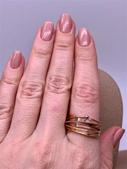 *Кольцо р.19,5 цв Красное арт. 01-5101-00-000-1110-42-640 вес 5,12 г - фото 274323