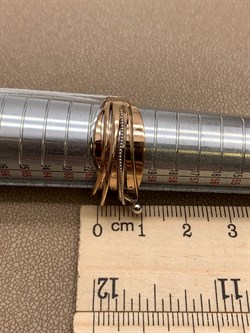 *Кольцо р.19,5 цв Красное арт. 01-5101-00-000-1110-42-640 вес 5,12 г - фото 274331