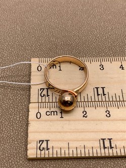 *Кольцо р.18,5 Шар цв Красное арт. 01-5350-00-000-1110-42-248 вес 3,22 г - фото 274334