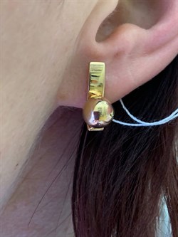 *Серьги Шары цв Красное арт. 02-4513-00-000-1110-42-411 вес 3,95 г - фото 274348