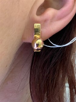 *Серьги Шары цв Красное арт. 02-4513-00-000-1110-42-411 вес 3,95 г - фото 274349