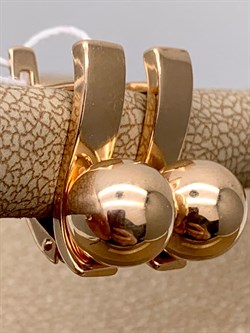 *Серьги Шары цв Красное арт. 02-4513-00-000-1110-42-411 вес 3,95 г - фото 274352