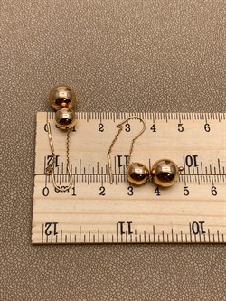 *Серьги Продевки Шары цв Красное арт. 02-3660-00-000-1110-01-003 вес 4,15 г - фото 274373