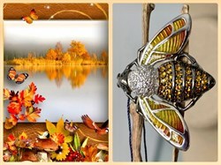 *Брошь Мотылек Эмаль Фианит арт. 04-1330/ЭМ85-00-297 Вес 4,82 г - фото 274424