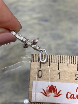 *Подвеска Белый Фианит арт. 03-2954/00КЦ-00-507 вес 1,05 г - фото 274427