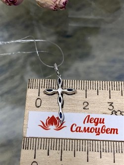 *Подвеска Сапфир иск арт. 03-2954/0ТЗК-00-577 вес 1,08 г - фото 274611