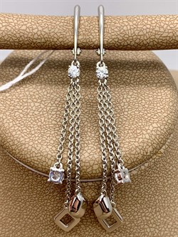 *Серьги Белый Фианит арт. 02-4443-00-401-0200-69-741 вес 3,64 г - фото 274764 *Серьги Белый Фианит арт. 02-4443-00-401-0200-69-741 вес 3,64 г - фото 274764