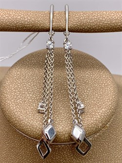 *Серьги Белый Фианит арт. 02-4443-00-401-0200-69-741 вес 3,64 г - фото 274765 *Серьги Белый Фианит арт. 02-4443-00-401-0200-69-741 вес 3,64 г - фото 274765