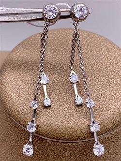 *Серьги Пусеты Белый Фианит арт. 02-4454-00-401-0200-69-241 вес 3,44 г - фото 274923 *Серьги Пусеты Белый Фианит арт. 02-4454-00-401-0200-69-241 вес 3,44 г - фото 274923