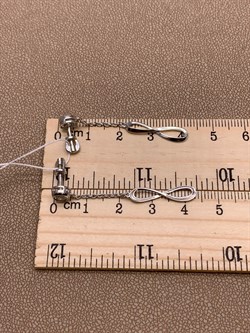 *Серьги Пусеты Бесконечности Белый Фианит арт. 02-4435-00-401-0200-69-644 вес 2,16 г - фото 274937 *Серьги Пусеты Бесконечности Белый Фианит арт. 02-4435-00-401-0200-69-644 вес 2,16 г - фото 274937