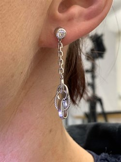 *Серьги Пусеты Белый Фианит арт. 02-4524-00-401-0200-69-385 вес 3,43 г - фото 274949 *Серьги Пусеты Белый Фианит арт. 02-4524-00-401-0200-69-385 вес 3,43 г - фото 274949