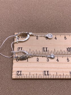 *Серьги Крылья Белый Фианит арт. 02-4438-00-401-0200-69-061 вес  3,1 г - фото 274975 *Серьги Крылья Белый Фианит арт. 02-4438-00-401-0200-69-061 вес  3,1 г - фото 274975