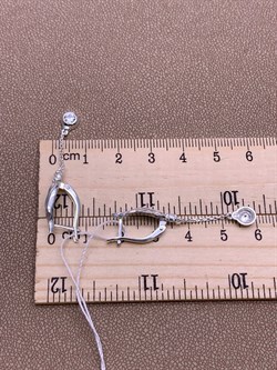 *Серьги Крылья Белый Фианит арт. 02-4438-00-401-0200-69-061 вес  3,1 г - фото 274976 *Серьги Крылья Белый Фианит арт. 02-4438-00-401-0200-69-061 вес  3,1 г - фото 274976