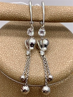 *Серьги Короны Белый Фианит арт. 02-4522-00-401-0200-69-815 Вес 3,62 г - фото 274994 *Серьги Короны Белый Фианит арт. 02-4522-00-401-0200-69-815 Вес 3,62 г - фото 274994