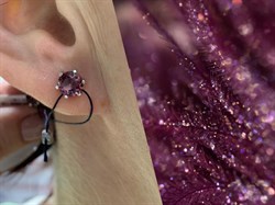 *Серьги Пусеты Родолит иск арт. 02-1194/0РДК-00-911 вес 1,92 г - фото 275104 *Серьги Пусеты Родолит иск арт. 02-1194/0РДК-00-911 вес 1,92 г - фото 275104