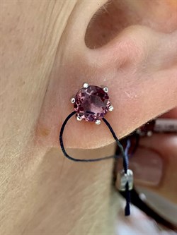 *Серьги Пусеты Родолит иск арт. 02-1194/0РДК-00-911 вес 1,92 г - фото 275105 *Серьги Пусеты Родолит иск арт. 02-1194/0РДК-00-911 вес 1,92 г - фото 275105