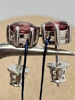 *Серьги Пусеты Родолит иск арт. 02-1194/0РДК-00-911 вес 1,92 г - фото 275106 *Серьги Пусеты Родолит иск арт. 02-1194/0РДК-00-911 вес 1,92 г - фото 275106